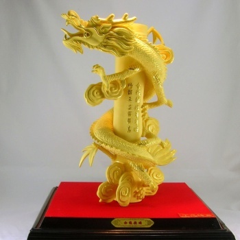 德寶城千足鑄金大型工藝禮品——金龍獻瑞，尊貴商務(wù)之選